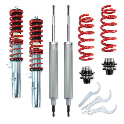 Kit suspension combiné fileté Redline  Amortisseurs filetés / filetés - Qualité Allemande approprié pour compatible avec 1er (E81 / E87) year 2004 - 2010