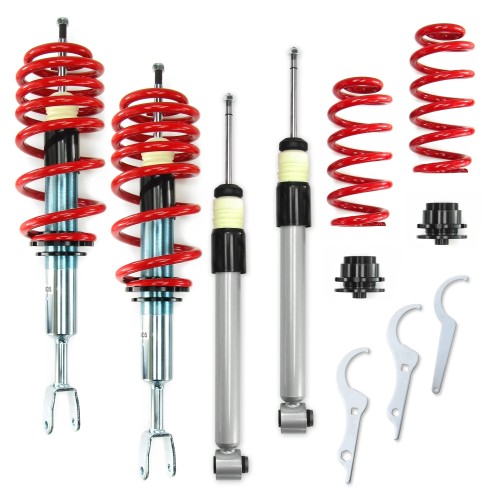 Redline Coilover Kit suitable for Audi A4 B6 and B7 (8e) 1.6, 1.8T, 2.0, 2.0 FSI, 2.4, 3.0, 1.9TDI, 2.5TDI, except vehicle with height control, four-wheel drive or sport-equipment