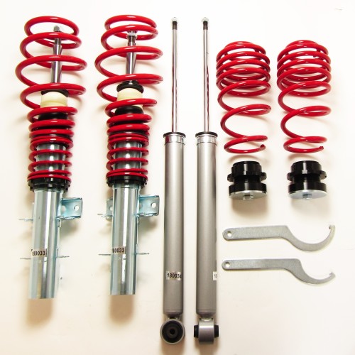 Redline Coilover Kit suitable for VW Polo 9N, 9N2, 9N3 and Fox 5Z 1.2, 1.4, 1.6, 1.8T, 1.4 TDi, 1.9SDi, 1.9TDi, year 04.2002-2009