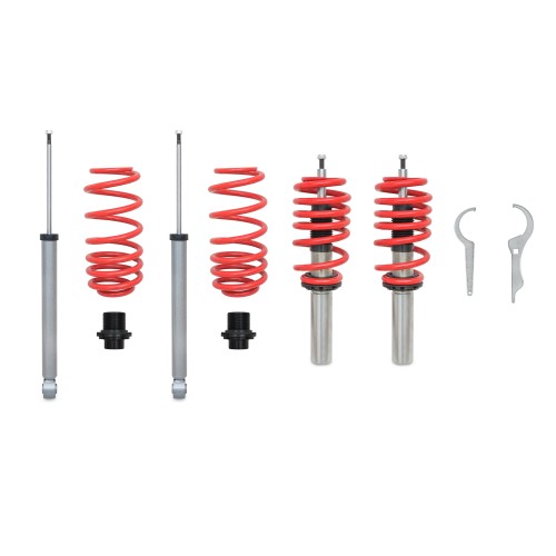 Kit suspension combiné fileté Redline  Amortisseurs filetés / ressort - Qualité Allemande approprié pour  Audi A4 A AVnt B8 (8K5) 1.8 TFSI/ 1.8 TFSI Quattro/ 2.0 TDI/ 2.0 TDI Quattro/ 2.0 TFSI/ 2.7 TDI/ 3.0 TDI Quattro/ 3.2 FSI/ 3.2 FSI Quattro, 2007-2015