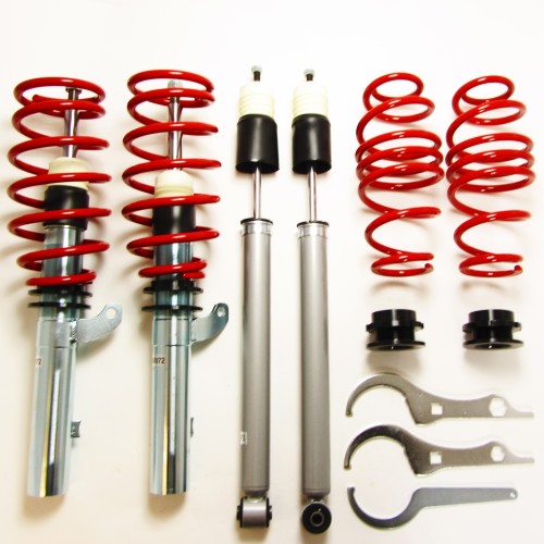 Redline Coilover Kit suitable for VW Golf 7 AU 1.2 TSI, 1.4 TGI, 1.4 TSI, 1.6 TDi year 2012-, only fits for vehicles with rear beam axle