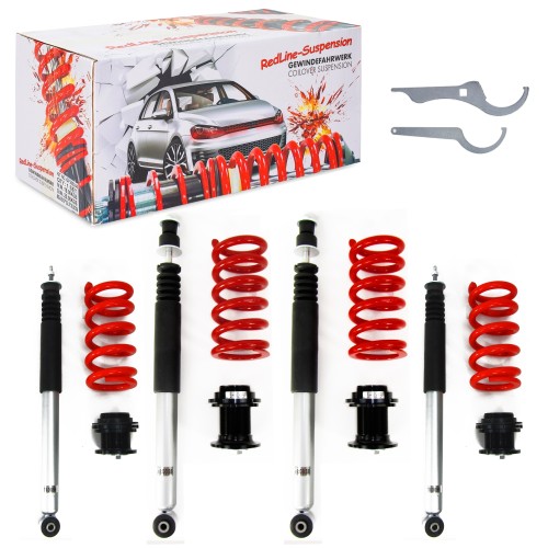 Redline Coilover Kit suitable for Mercedes C-Klasse (W202) all inclusive  T-Model, 1993-2000, CLK (W208) all inclusive . Cabrio, 1997-2002, E-Klasse (W210) all inclusive T-Model, 1995-2002